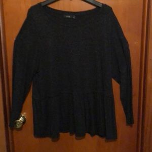 Apartment 9 sparkly black blouse 1X